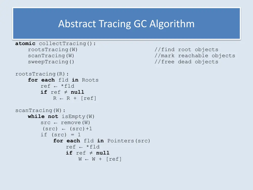 abstract tracing gc algorithm