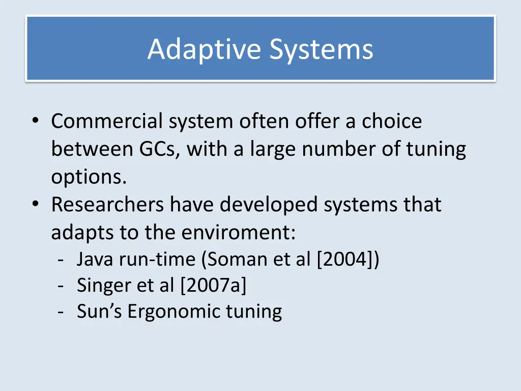 adaptive systems