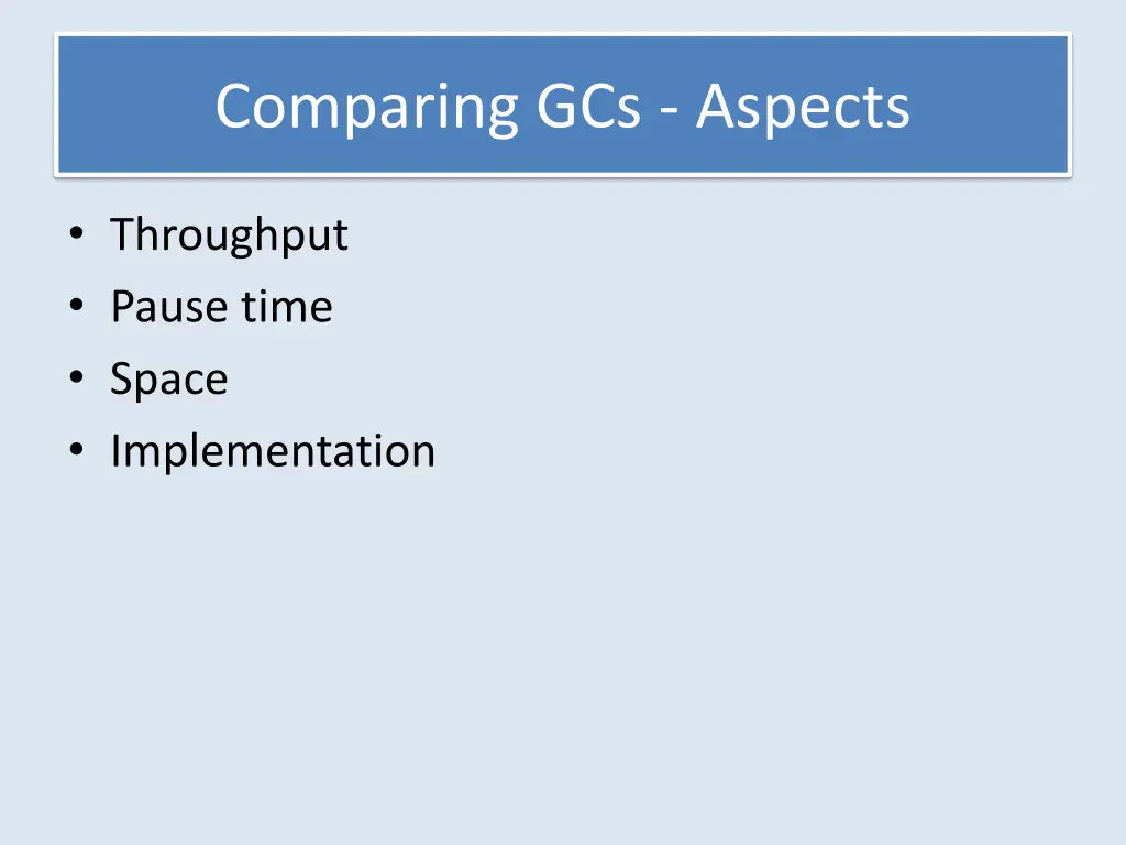 comparing gcs aspects