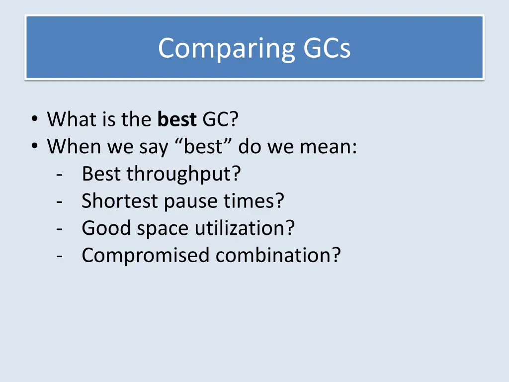 comparing gcs