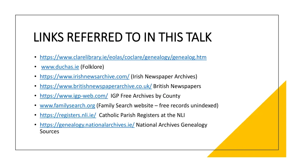 links referred to in this talk links referred