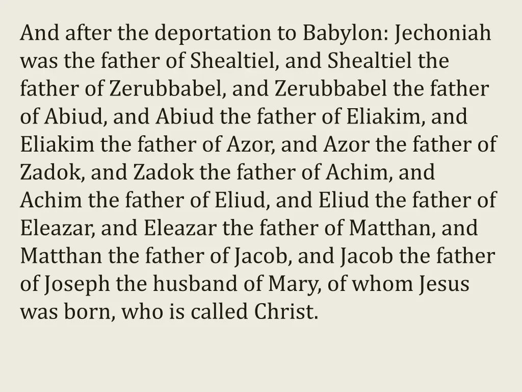 and after the deportation to babylon jechoniah