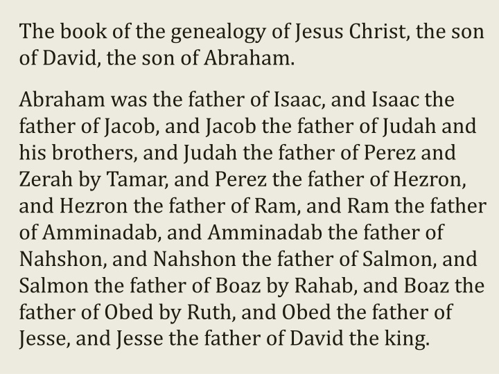 the book of the genealogy of jesus christ