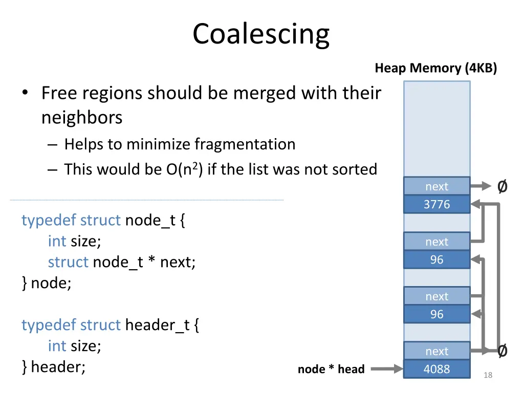 coalescing