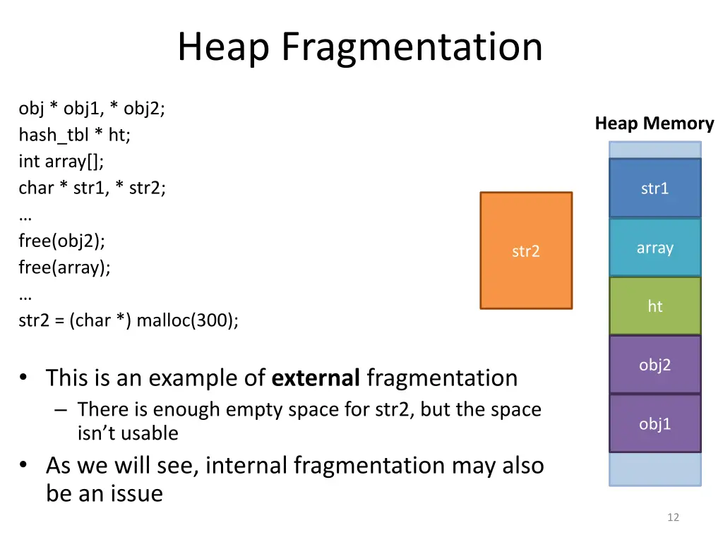 heap fragmentation