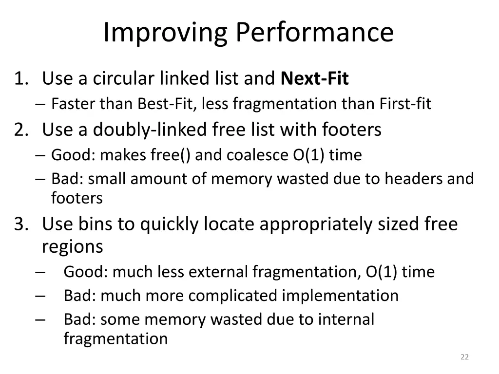 improving performance