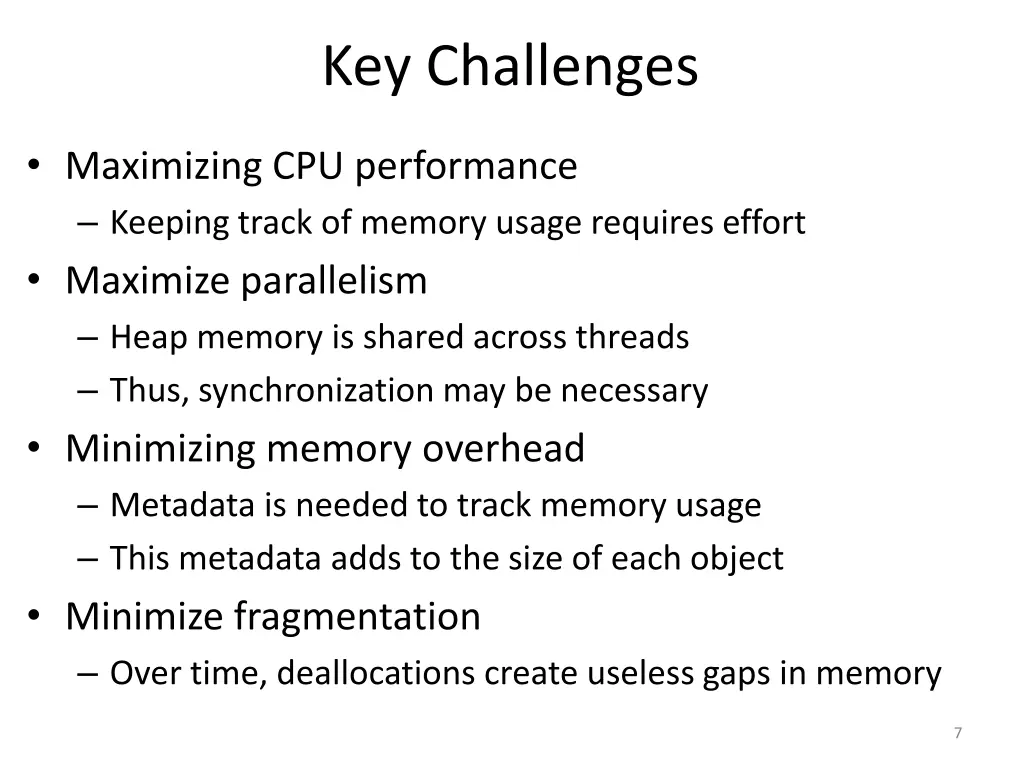 key challenges