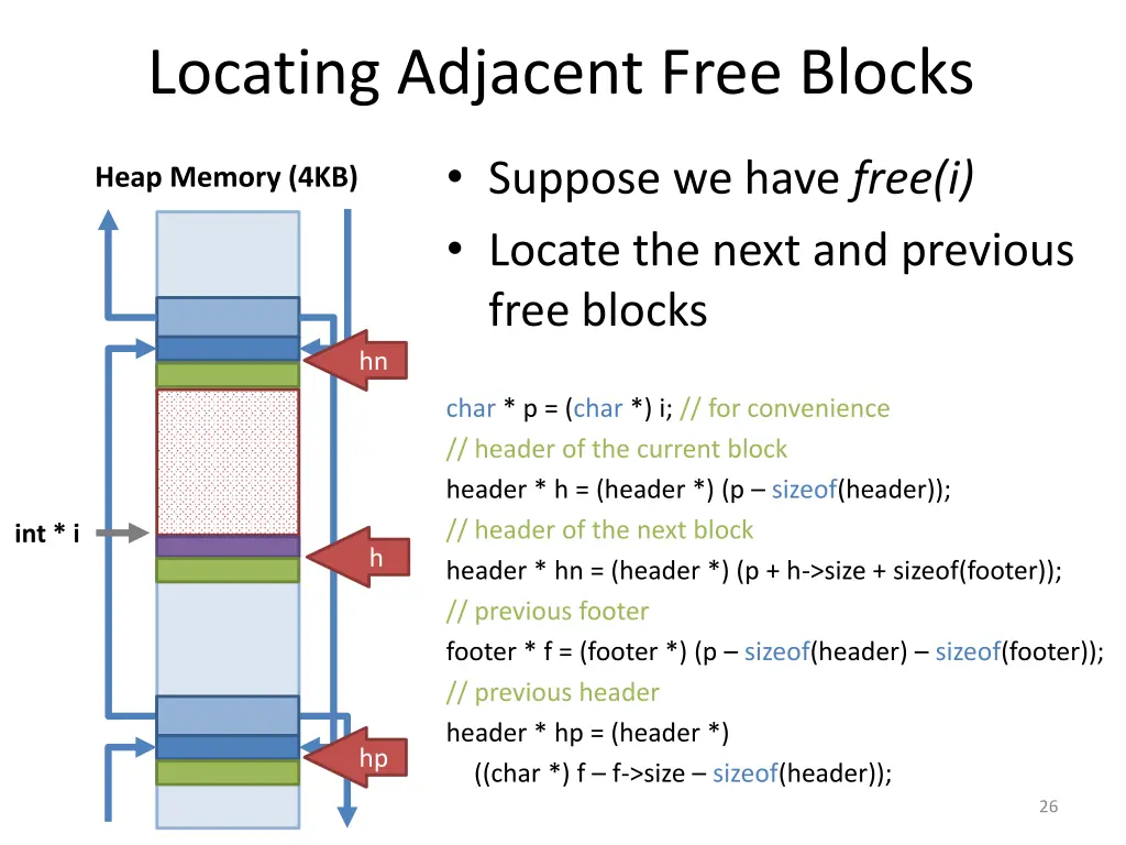 locating adjacent free blocks