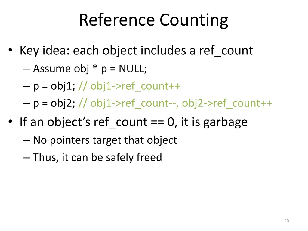 reference counting