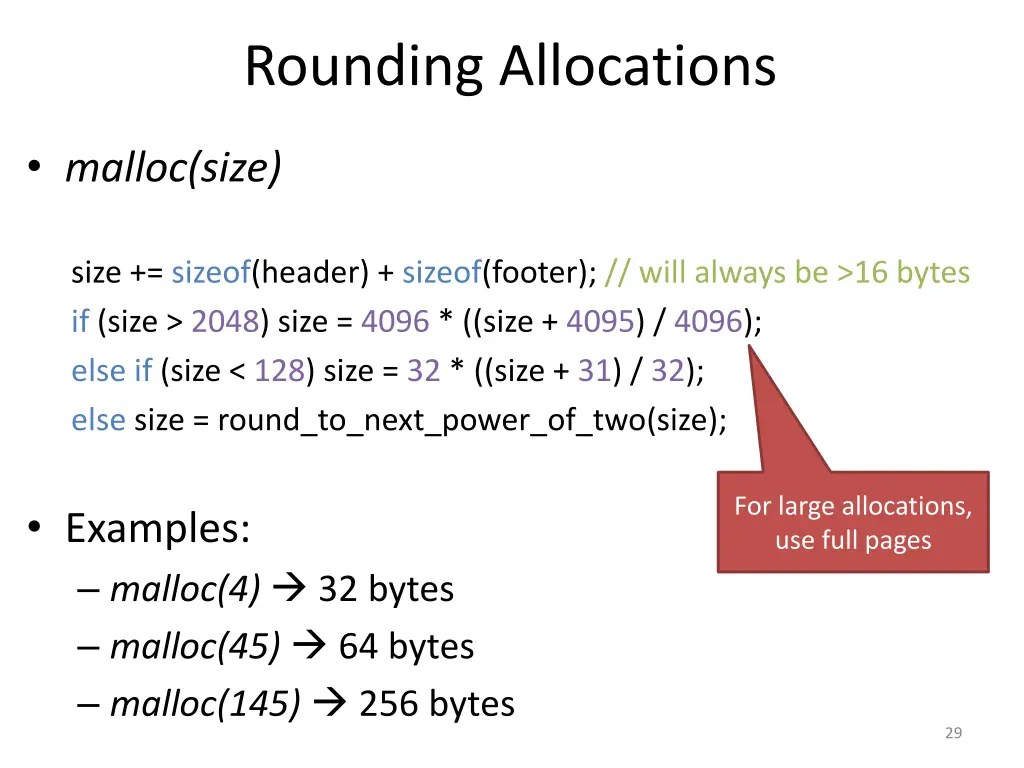 rounding allocations