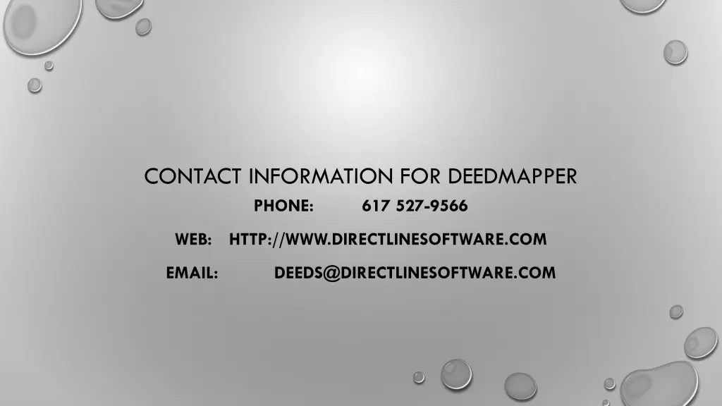 contact information for deedmapper phone