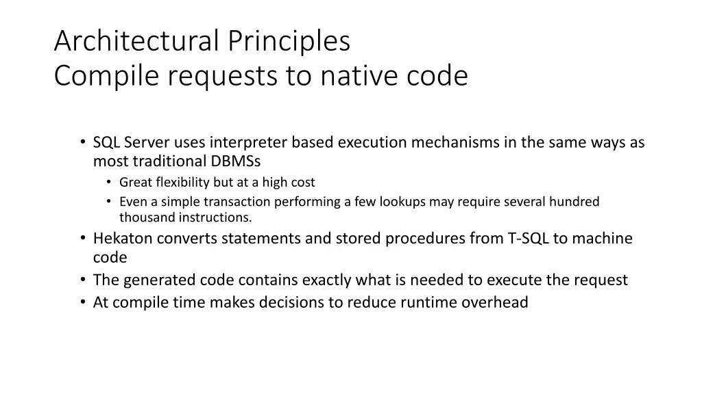 architectural principles compile requests