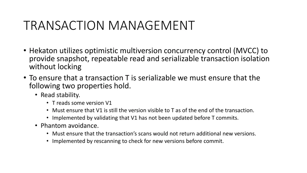 transaction management