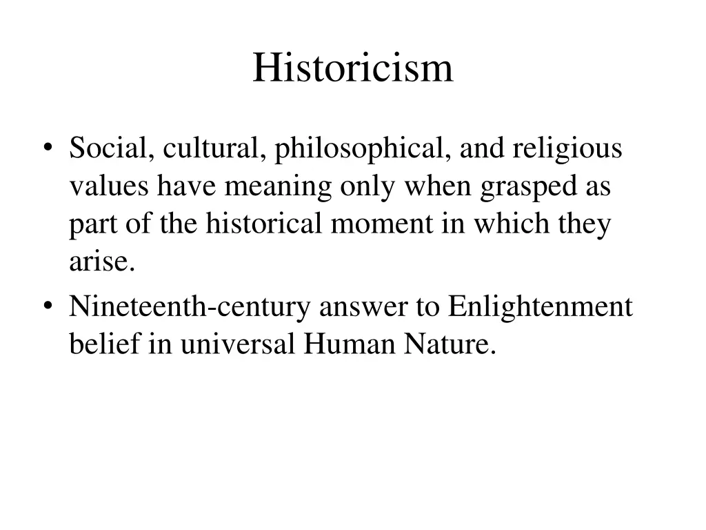 historicism