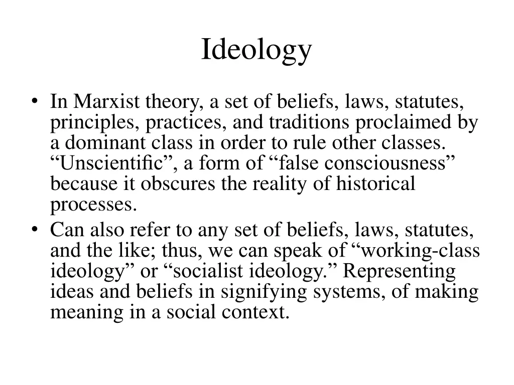 ideology