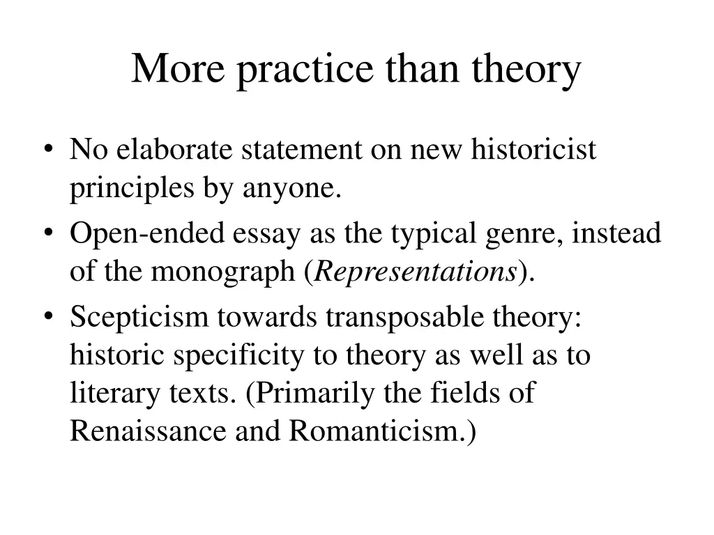 more practice than theory