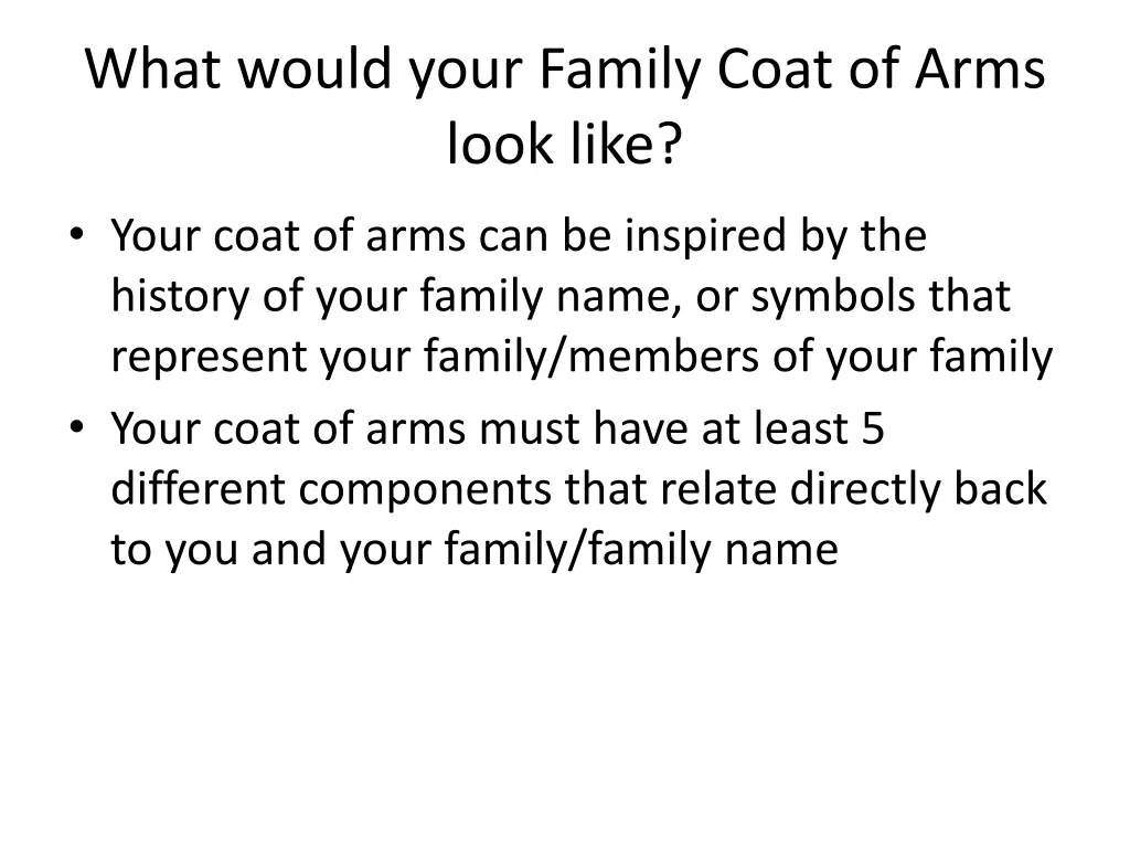 what would your family coat of arms look like