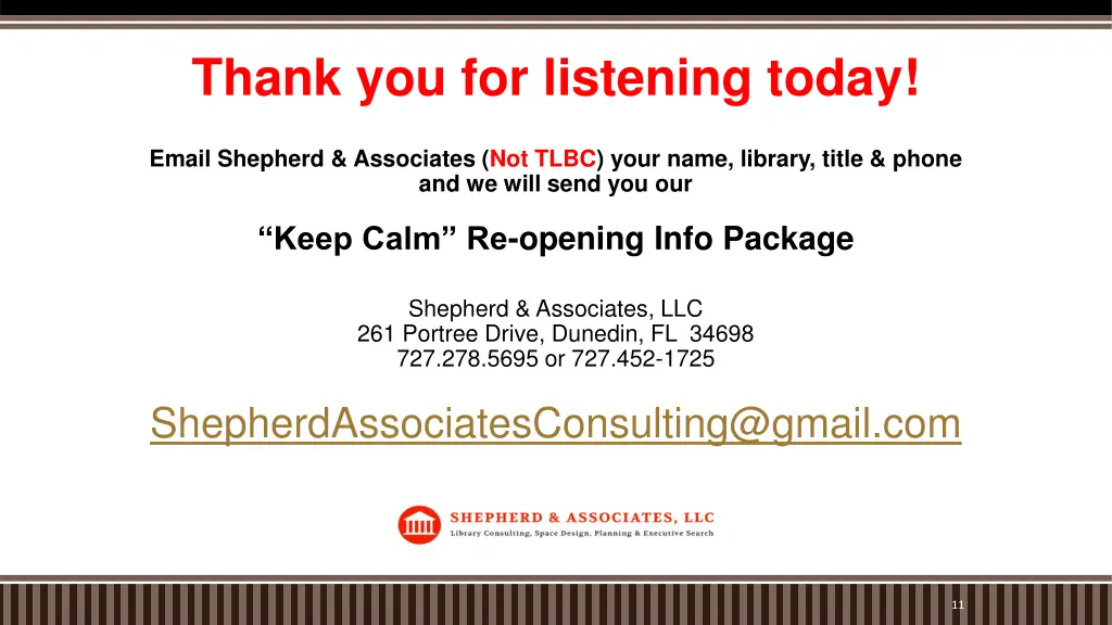 thank you for listening today