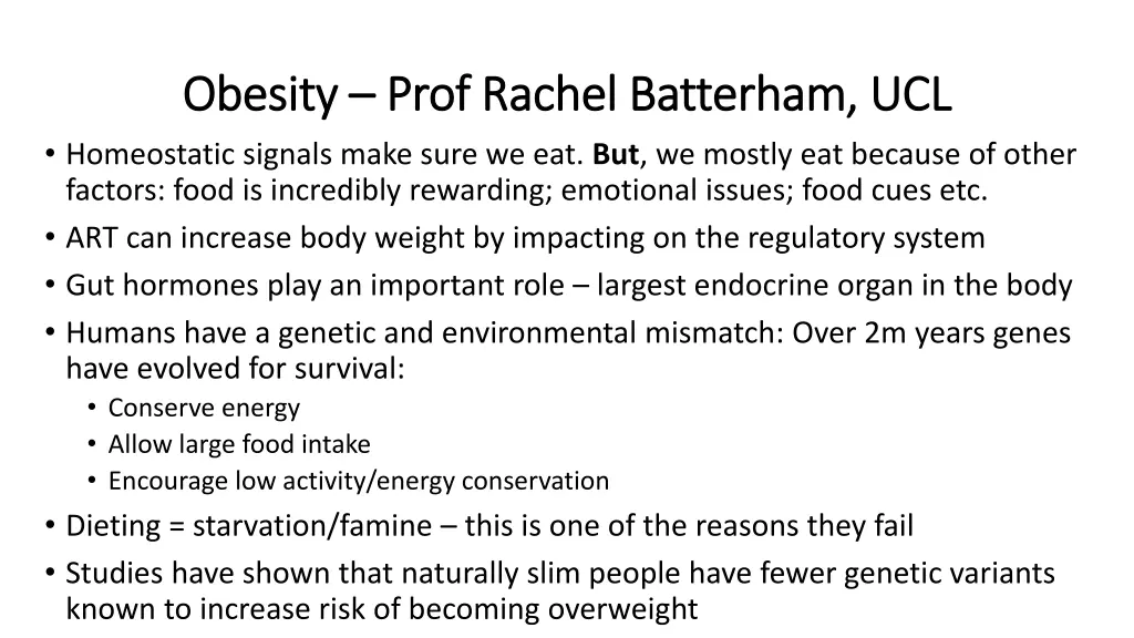 obesity obesity prof rachel prof rachel batterham 1