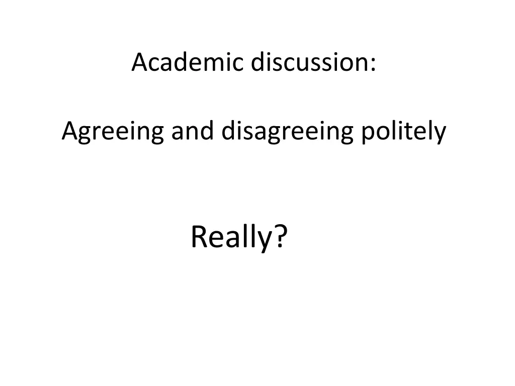 academic discussion