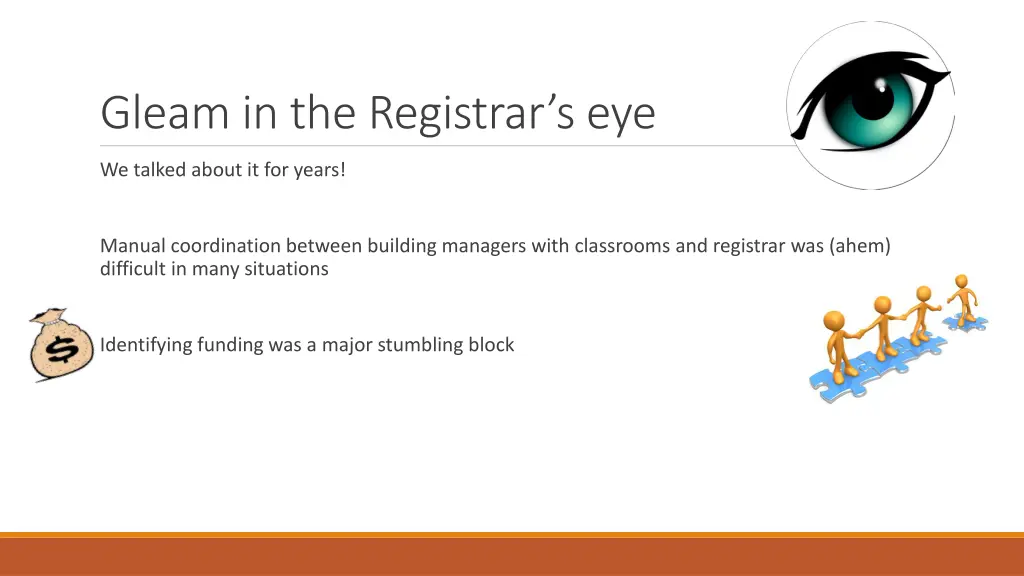 gleam in the registrar s eye