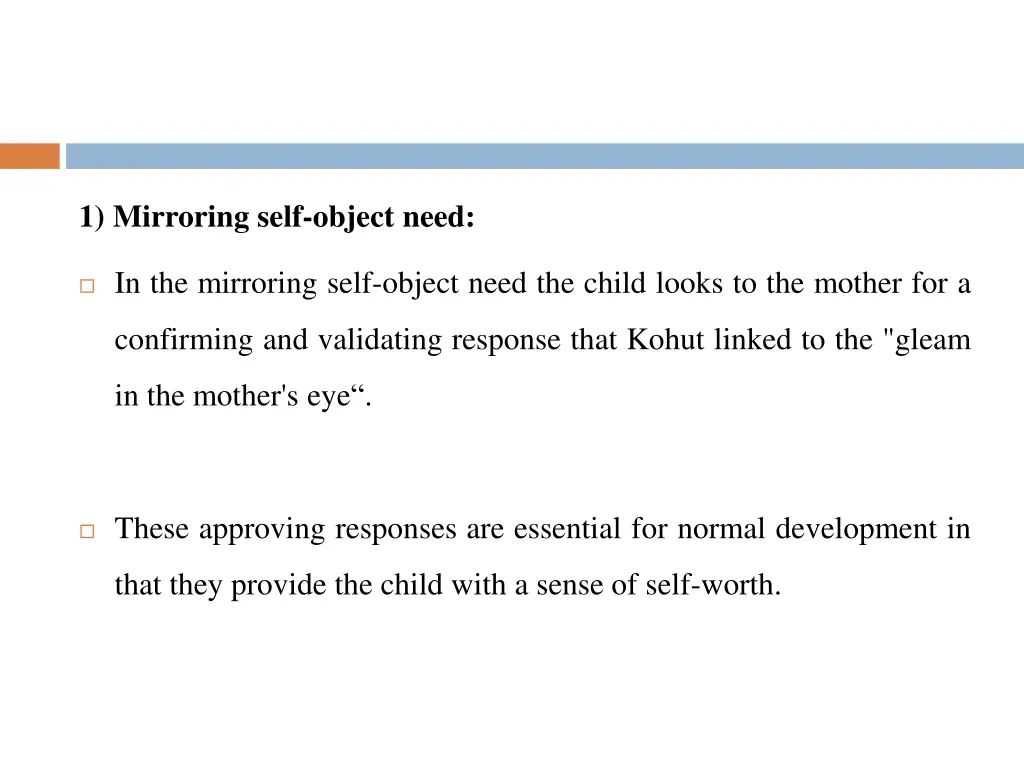 1 mirroring self object need