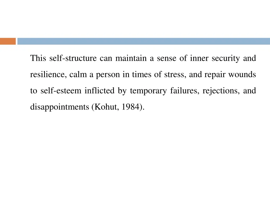 this self structure can maintain a sense of inner