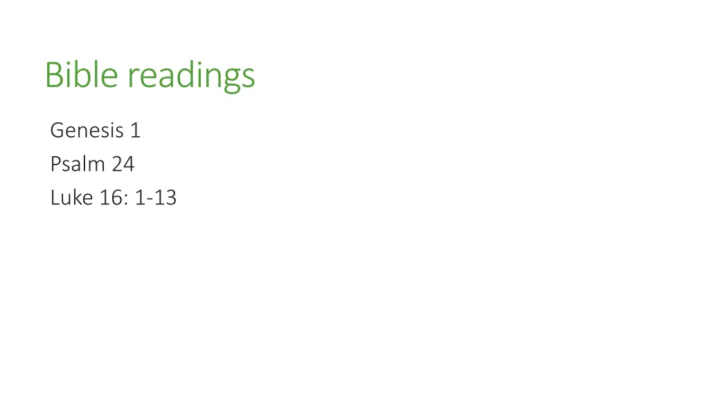 bible readings