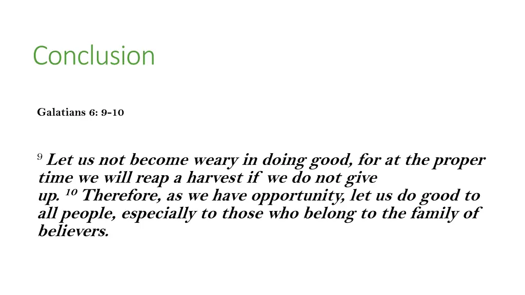 conclusion