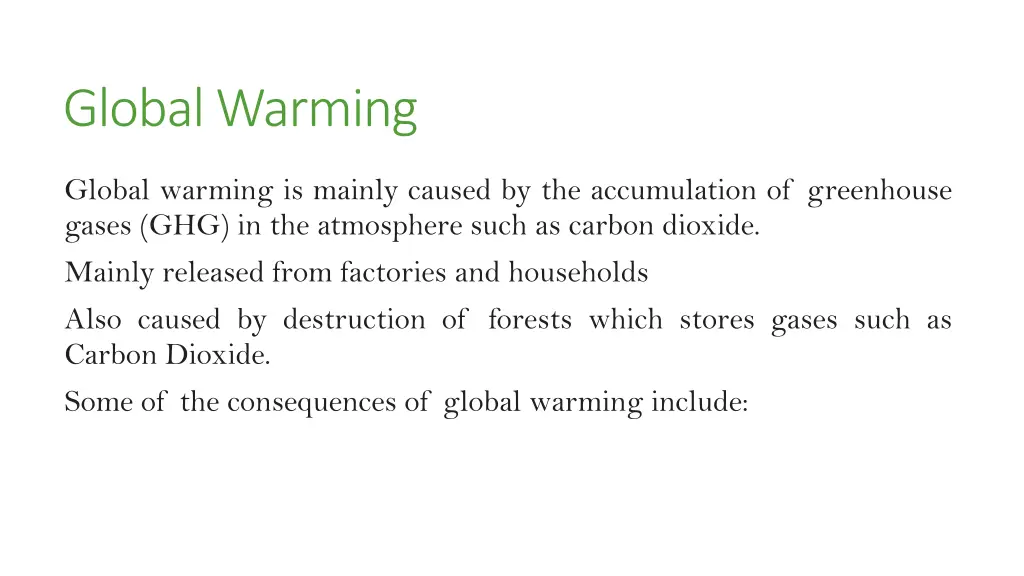 global warming