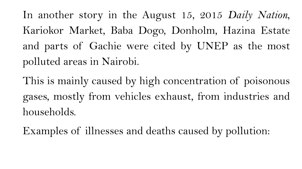 in another story in the august 15 2015 daily