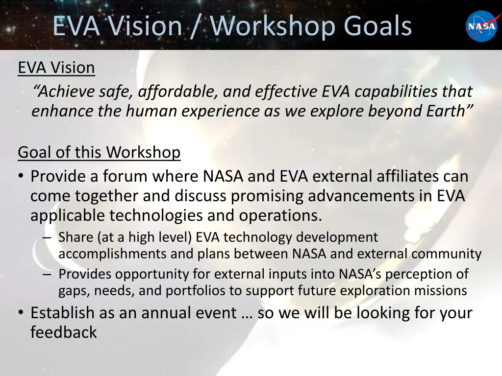 eva vision workshop goals
