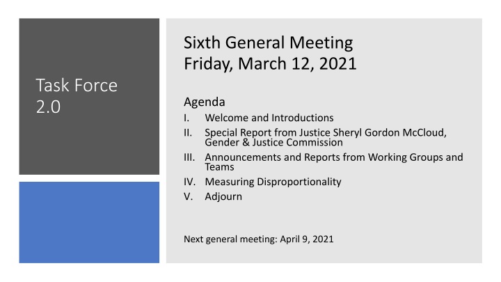 sixth general meeting friday march 12 2021
