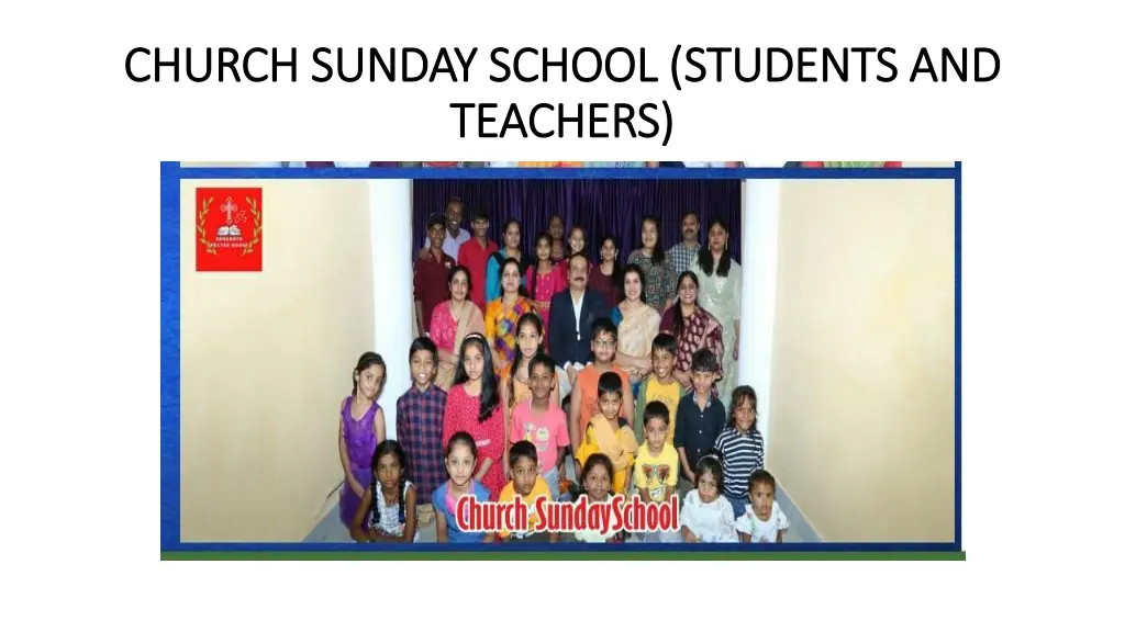 church sunday school students and church sunday