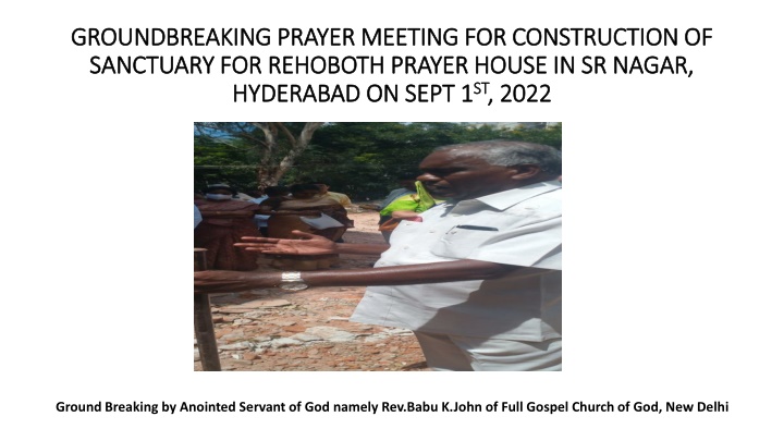 groundbreaking prayer meeting for construction