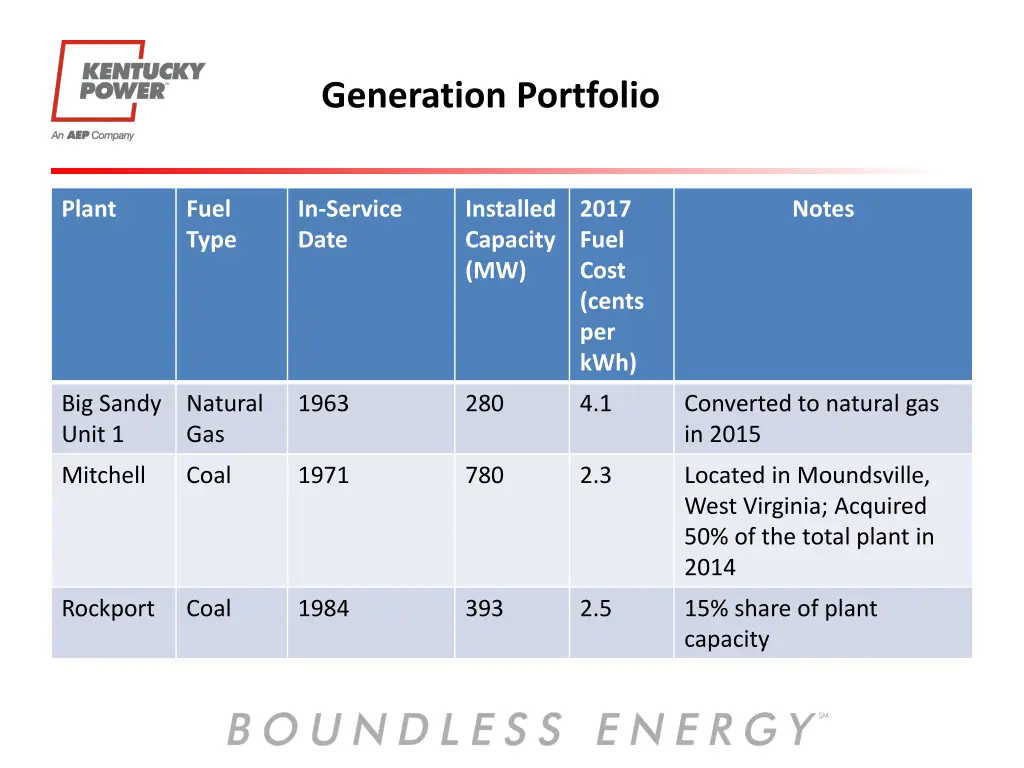 generation portfolio
