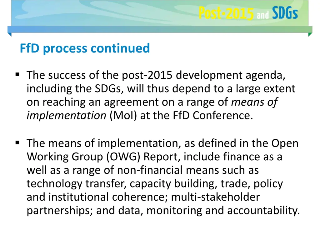ffd process continued