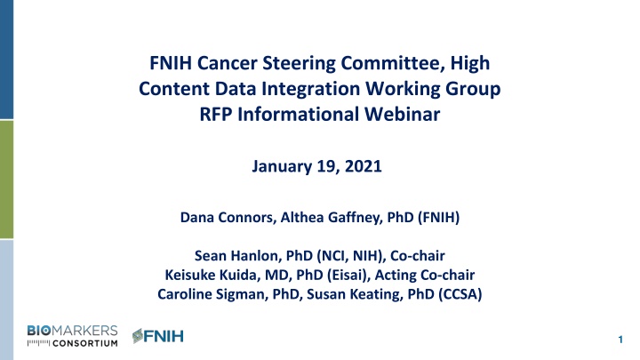 fnih cancer steering committee high content data