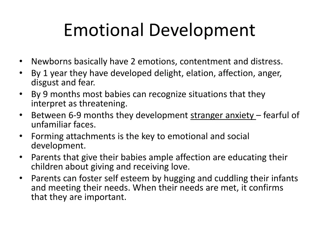 emotional development