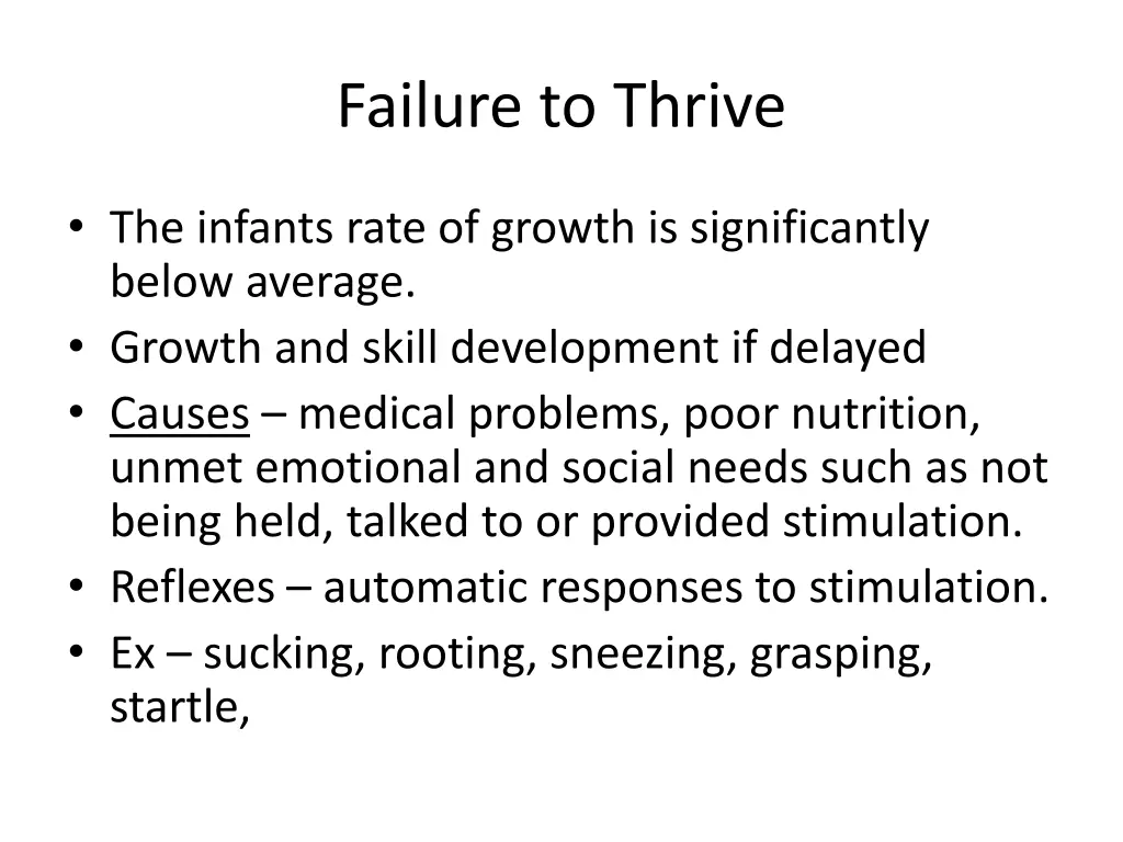 failure to thrive