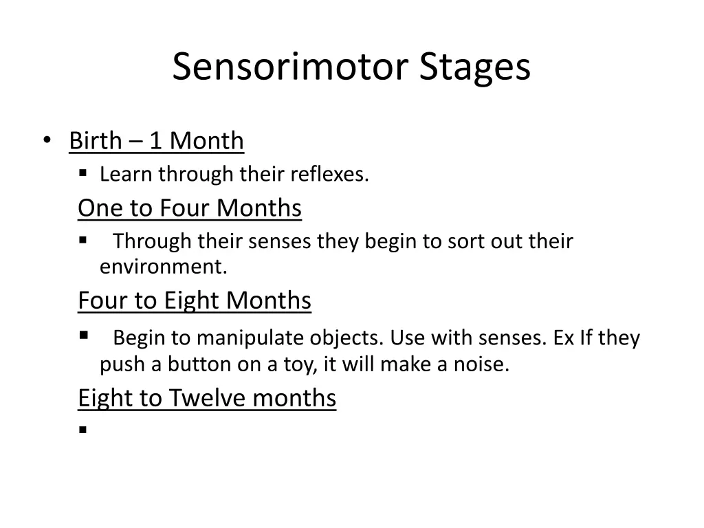 sensorimotor stages