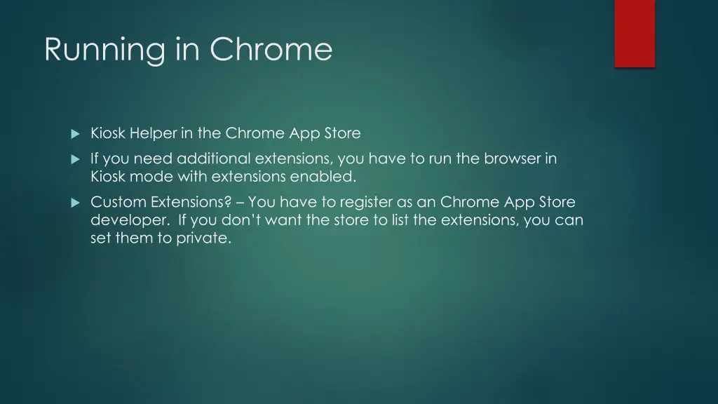 running in chrome