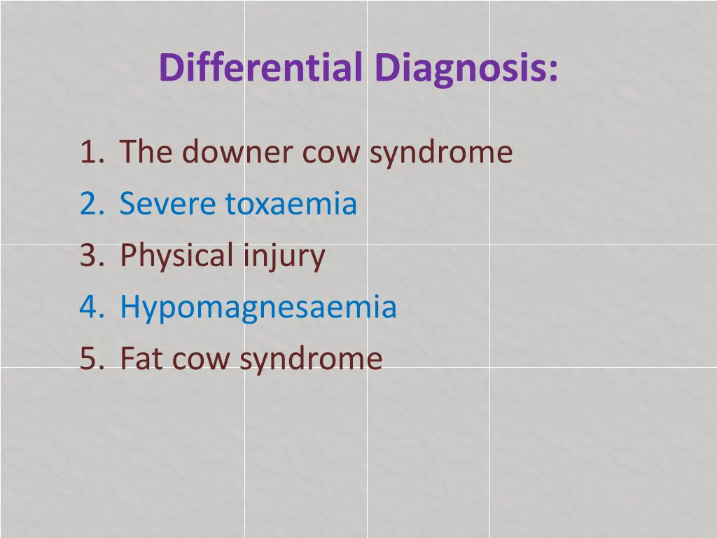 differential diagnosis