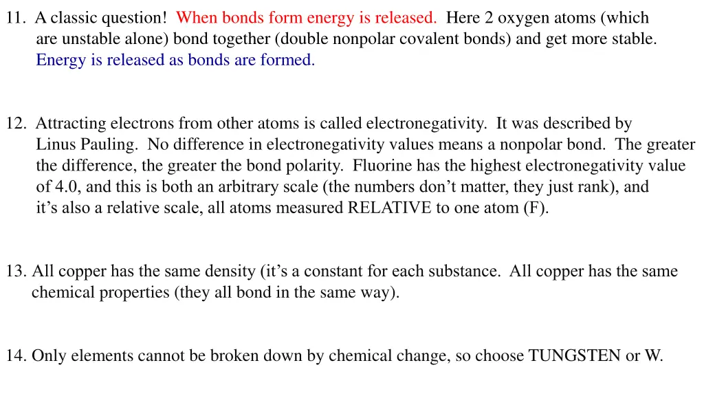 11 a classic question when bonds form energy