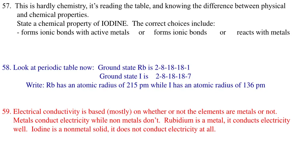 57 this is hardly chemistry it s reading