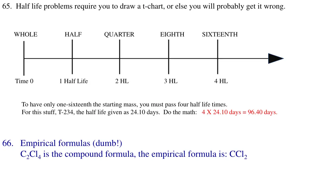 65 half life problems require you to draw
