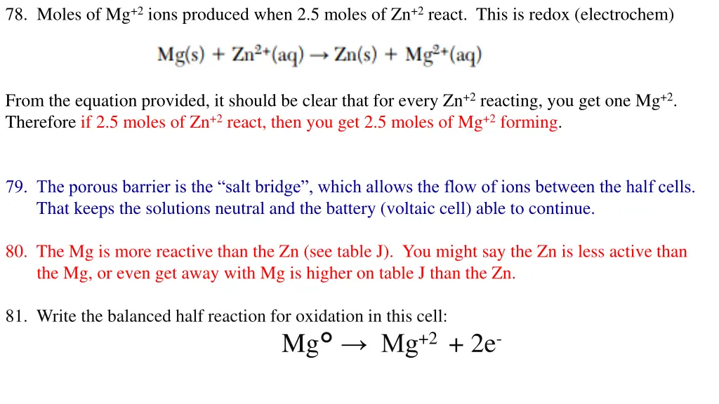 78 moles of mg 2 ions produced when 2 5 moles