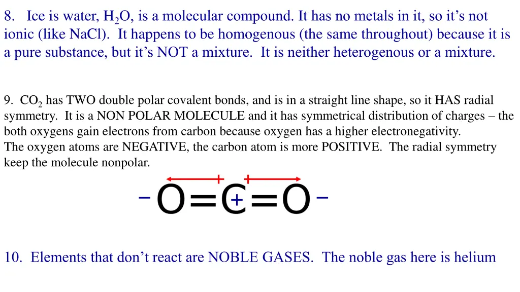 8 ice is water h 2 o is a molecular compound