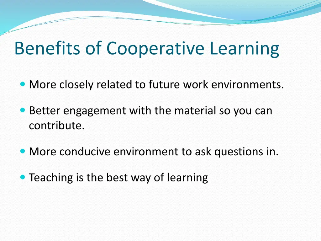 benefits of cooperative learning