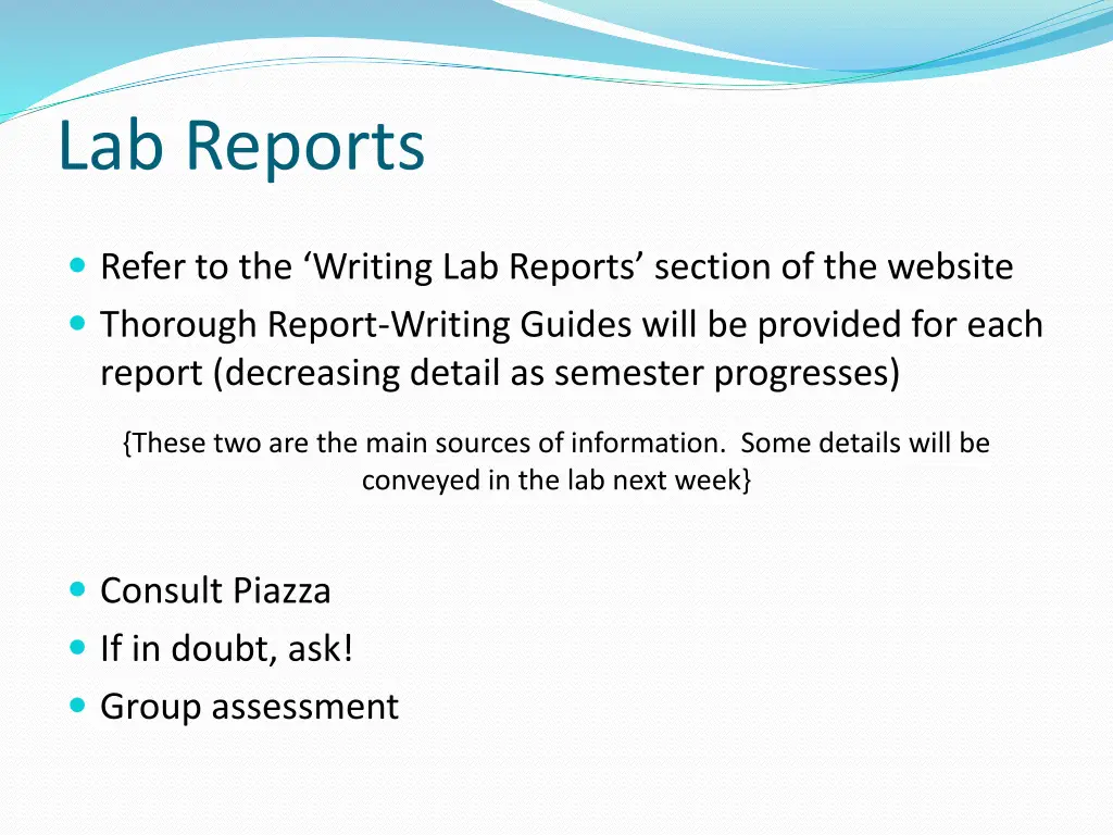 lab reports